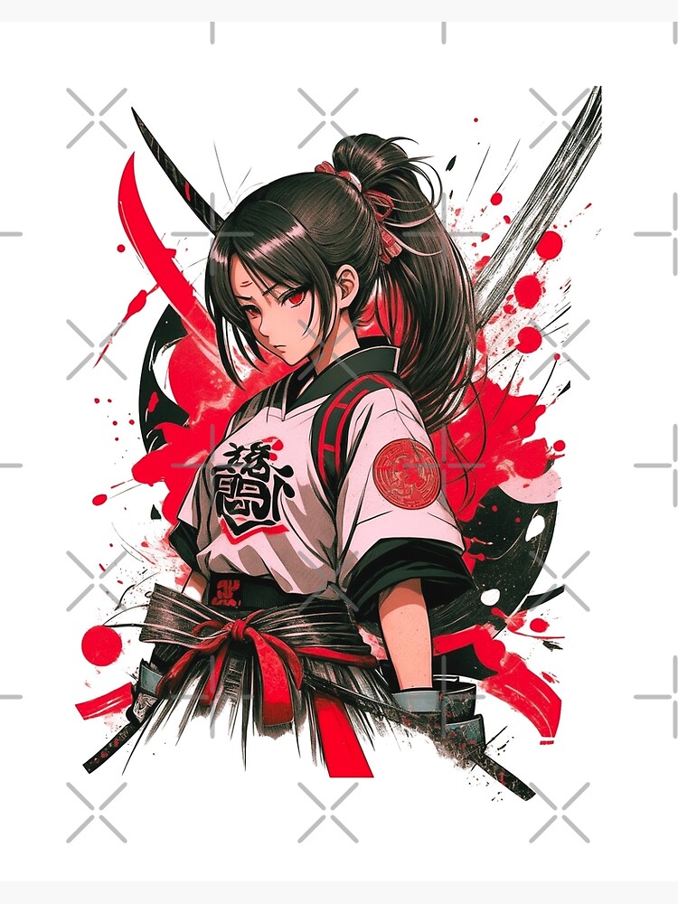 Samurai Anime Manga Retro Graphic · Creative Fabrica