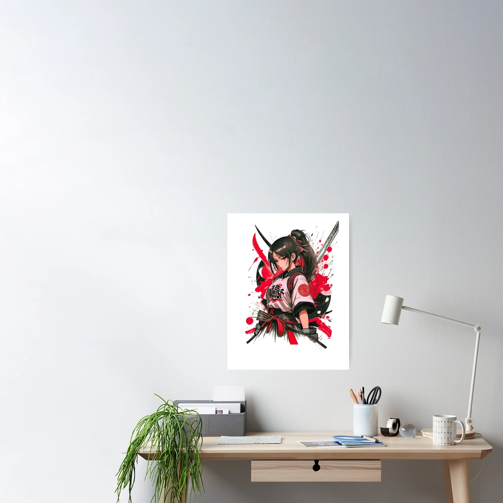 anime arth , samurai , anime girl  Sticker for Sale by AnimeArth