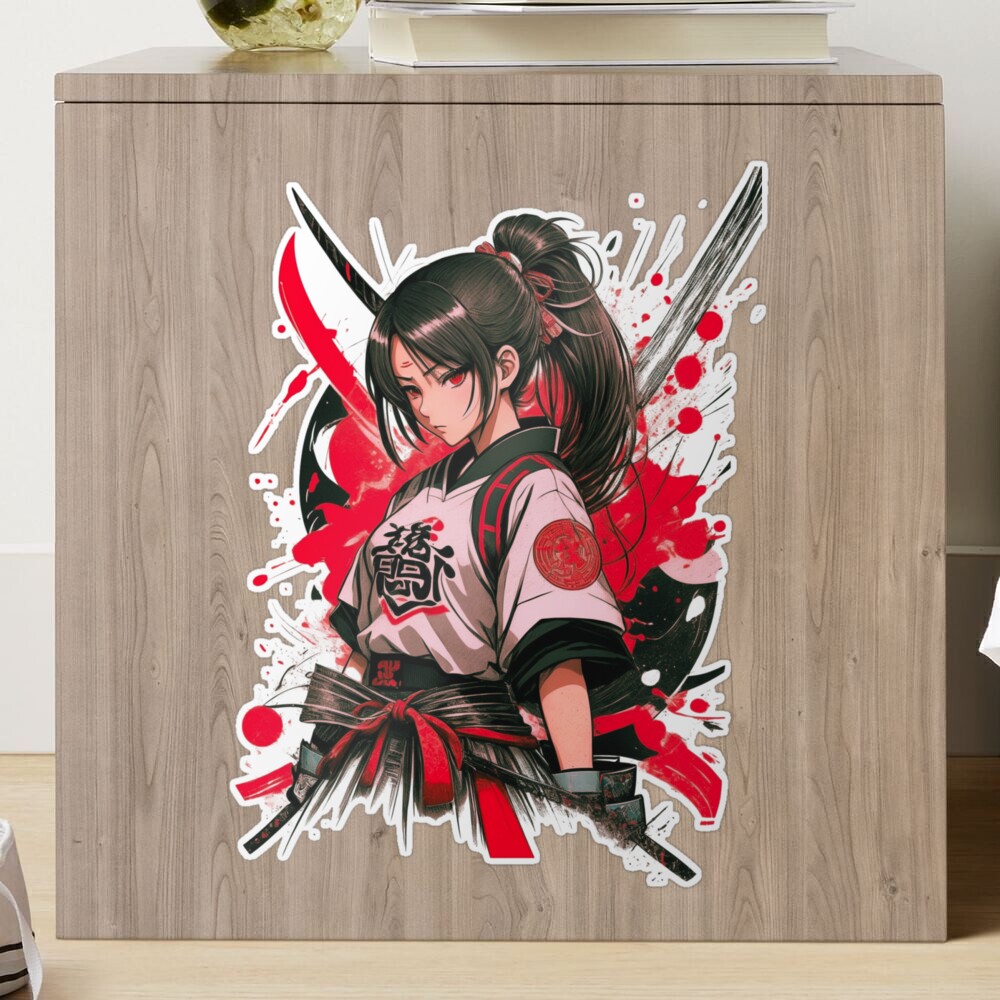 anime arth , samurai , anime girl  Sticker for Sale by AnimeArth