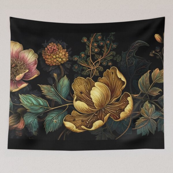 Item preview, Bohemian Vintage Luxury Flowers | Modern Floral Boho Eclectic Vintage-inspired Floral Whispers designed and sold by Bored Elon.