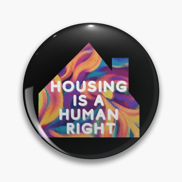 Item preview, "Housing is a Human Right" House Abstract Background designed and sold by Write-to-Rebel.