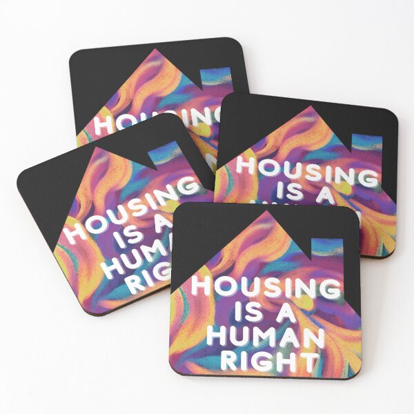 Item preview, "Housing is a Human Right" House Abstract Background designed and sold by Write-to-Rebel.