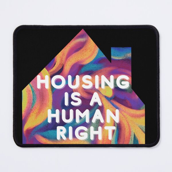 Item preview, "Housing is a Human Right" House Abstract Background designed and sold by Write-to-Rebel.
