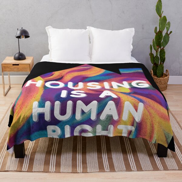 Item preview, "Housing is a Human Right" House Abstract Background designed and sold by Write-to-Rebel.