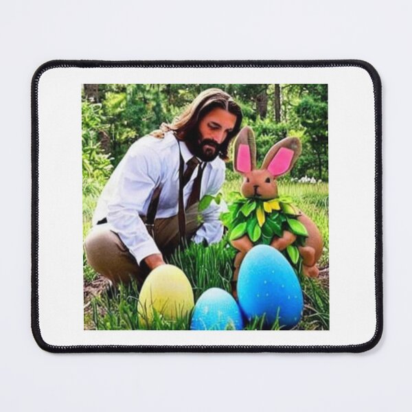 Item preview, Jesus Christ and Easter Bunny 02 designed and sold by CheeseBlueprint.