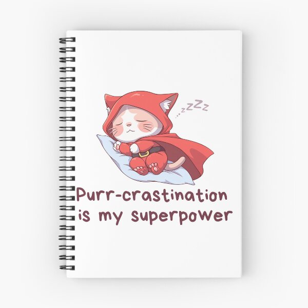 Item preview, Cute Cat Lover Purr-crastination is my Superpower Gift For Cat Mom Funny Cat Design For Cat Dad Kawaii Cat Lover Gift  designed and sold by DaddyIssues-.