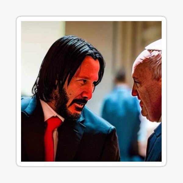 Item preview, Pope Francis and John Wick 02 designed and sold by CheeseBlueprint.