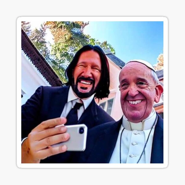 Item preview, Pope Francis and John Wick 03 designed and sold by CheeseBlueprint.