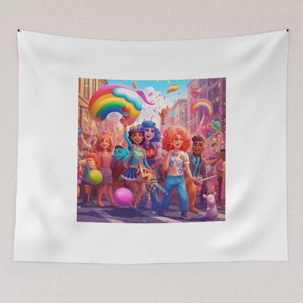 Item preview, concept of gender fluidity and inclusivity by depicting a rainbow-colored chameleon changing its appearance using digital art with a vibrant and playful style (#3) designed and sold by diverseme.