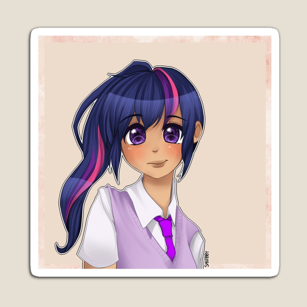 Twilight Sparkle By Riouku - Kawaii Twilight Sparkle Anime Transparent PNG  - 488x650 - Free Download on NicePNG