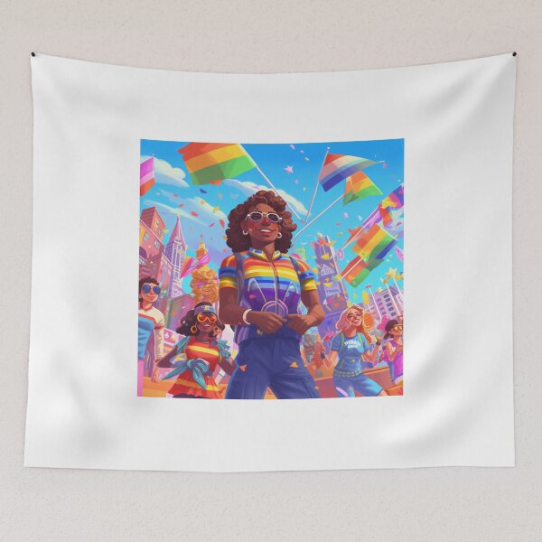 Item preview, the concept of gender fluidity and inclusivity by depicting a rainbow-colored chameleon changing its appearance using digital art with a vibrant and playful style (#1) designed and sold by diverseme.