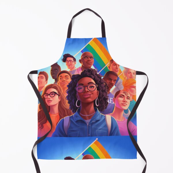 Item preview, depicting a diverse group of LGBTQ+ activists standing together, raising their voices, and advocating for equality and social justice with a powerful and impactful art style (#1) designed and sold by diverseme.