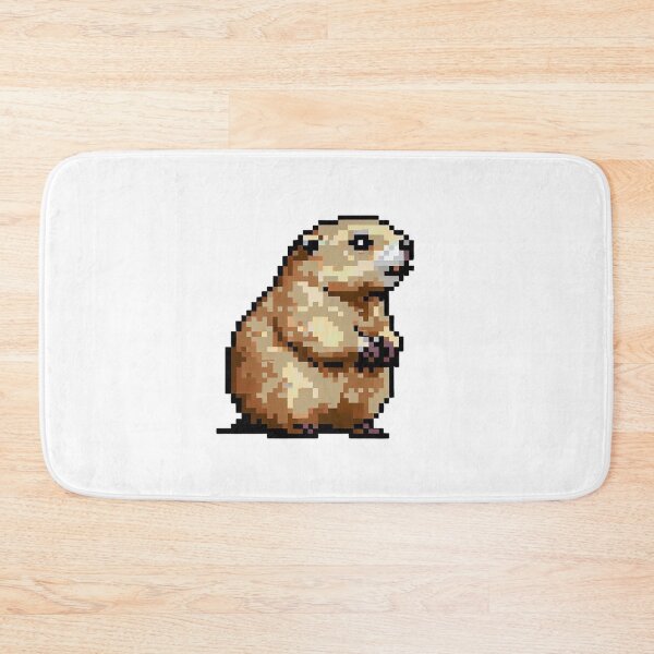 Item preview, Happy groundhog pixel art designed and sold by GroundhogMs.