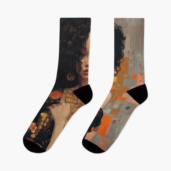 Artikelvorschau, Frauenporträt inspiriert von Gustav Klimt, Ukiyo-E und Van Gogh Art entworfen und verkauft von BrandonArtWorld.