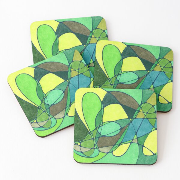 Item preview, Green Abstract Swirling Lines designed and sold by LiszaB.