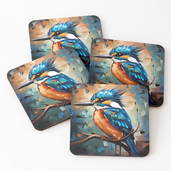 Item preview, Kingfisher : Abstract Birds Series designed and sold by MTJ-Mushrooms.