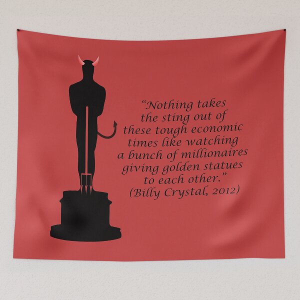 Item preview, Oscar Devil "Nothing takes the sting out of these tough economic times like watching a bunch of millionaires giving golden statues to each other." designed and sold by ATOMCult.