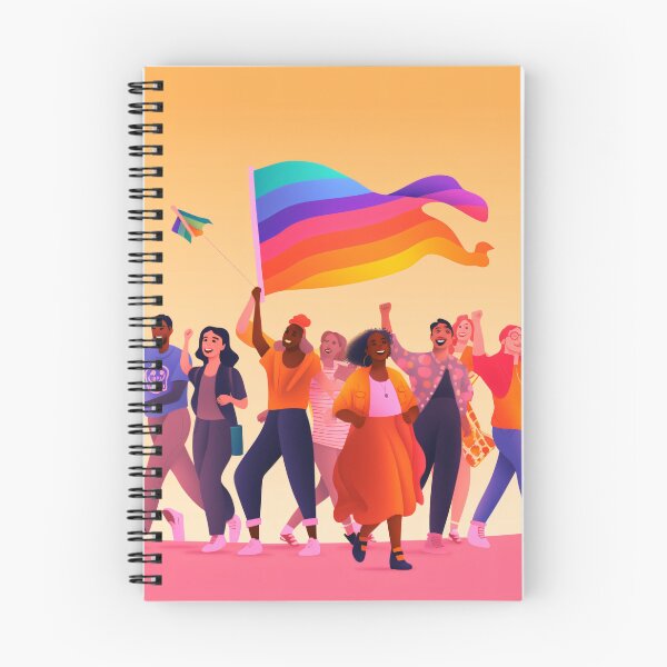Item preview, depicting a diverse group of LGBTQ+ activists standing together, raising their voices, and advocating for equality and social justice with a powerful and impactful art style (#3) designed and sold by diverseme.