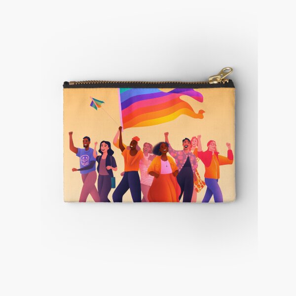 Item preview, depicting a diverse group of LGBTQ+ activists standing together, raising their voices, and advocating for equality and social justice with a powerful and impactful art style (#3) designed and sold by diverseme.