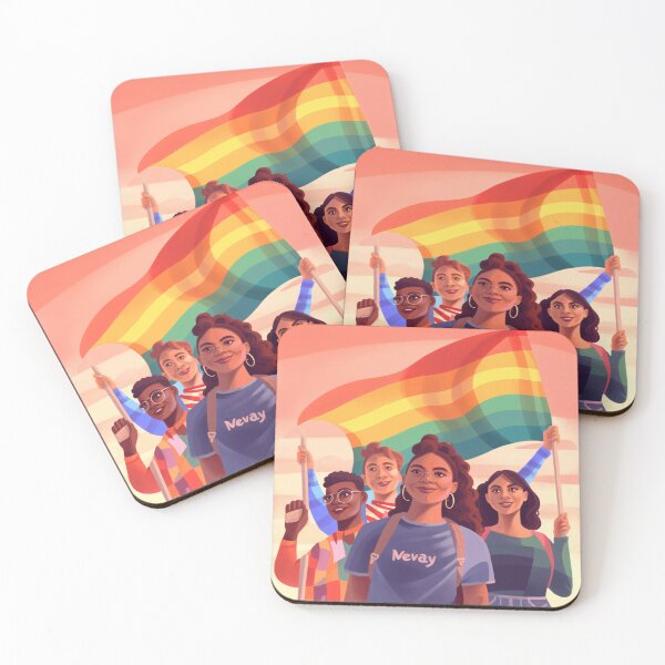 Item preview, depicting a diverse group of LGBTQ+ activists standing together, raising their voices, and advocating for equality and social justice with a powerful and impactful art style (#3) designed and sold by diverseme.