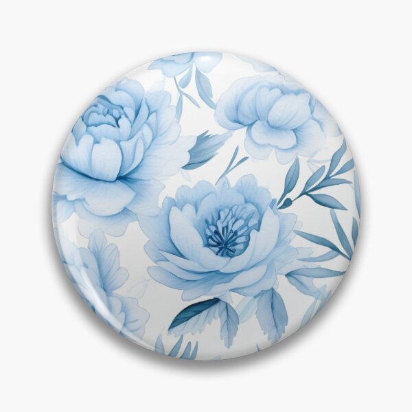 Item preview, Dainty Peonies: Daphne Blue designed and sold by floofythebrand.