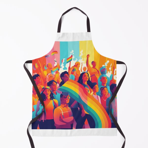 Item preview, depicting a diverse group of LGBTQ+ activists standing together, raising their voices, and advocating for equality and social justice with a powerful and impactful art style (#4) designed and sold by diverseme.