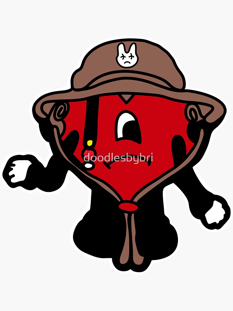 Bad Bunny bucket hat Sticker for Sale by 11fresa11