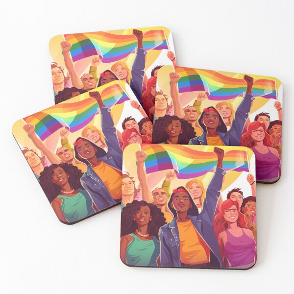 Item preview, a diverse group of LGBTQ+ characters overcoming challenges and embracing their true selves, using humor and relatable situations to promote understanding and acceptance (#1) designed and sold by diverseme.