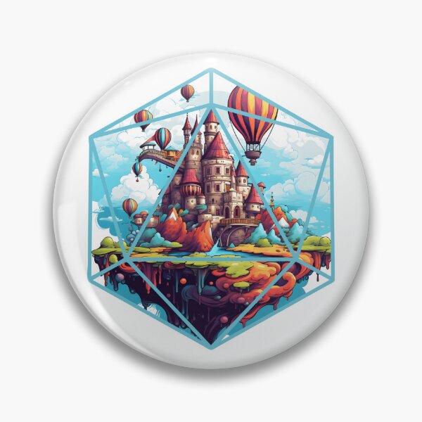 Item preview, A Whole World Inside The Dice | Fantasy Landscape Sky City designed and sold by AdventurerPack.