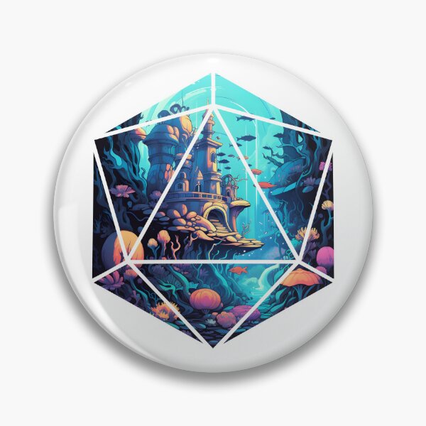 Item preview, A Whole World Inside The Dice | Fantasy Landscape Underwater Kingdom designed and sold by AdventurerPack.