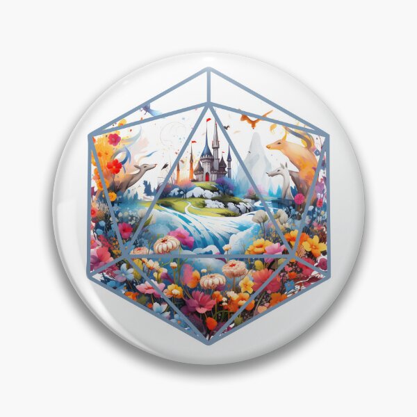 Item preview, A Whole World Inside The Dice | Fantasy Landscape Flowers designed and sold by AdventurerPack.