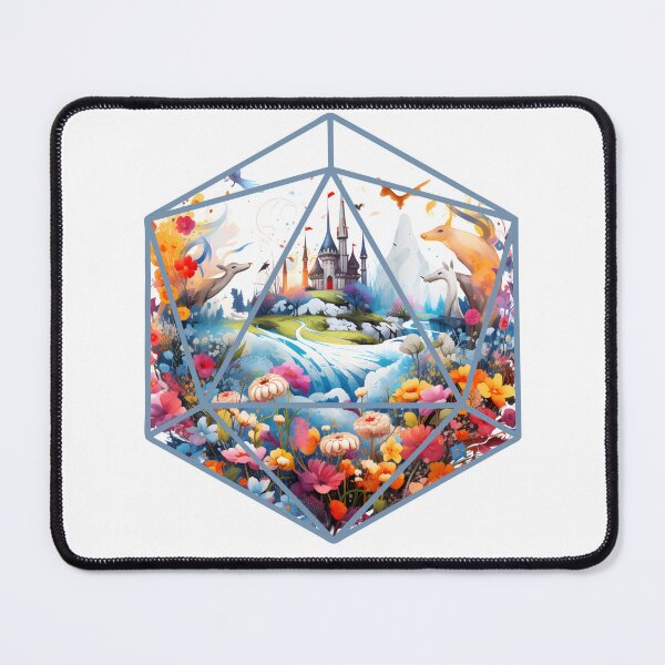Item preview, A Whole World Inside The Dice | Fantasy Landscape Flowers designed and sold by AdventurerPack.