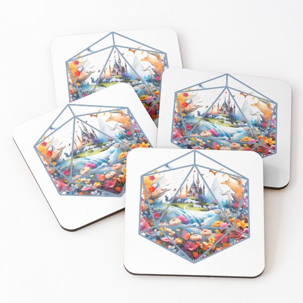 Item preview, A Whole World Inside The Dice | Fantasy Landscape Flowers designed and sold by AdventurerPack.