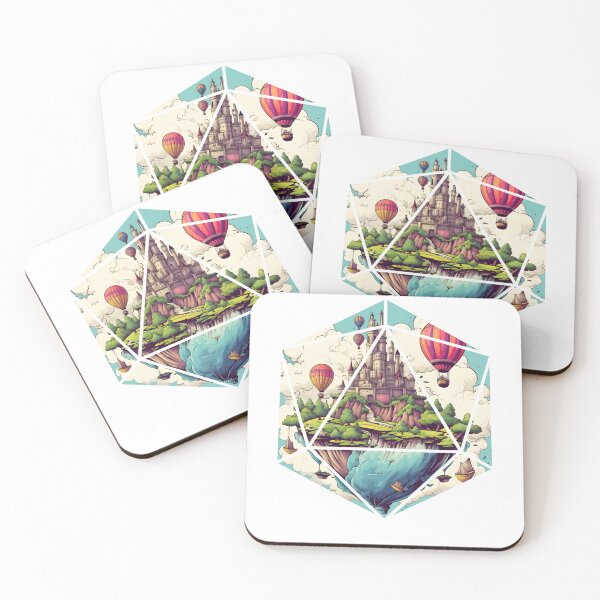Item preview, A Whole World Inside The Dice | Fantasy Landscape Sky City designed and sold by AdventurerPack.