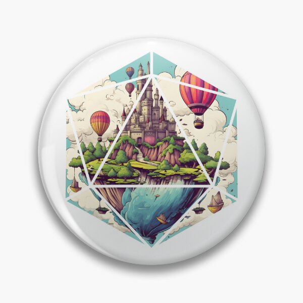 Item preview, A Whole World Inside The Dice | Fantasy Landscape Sky City designed and sold by AdventurerPack.