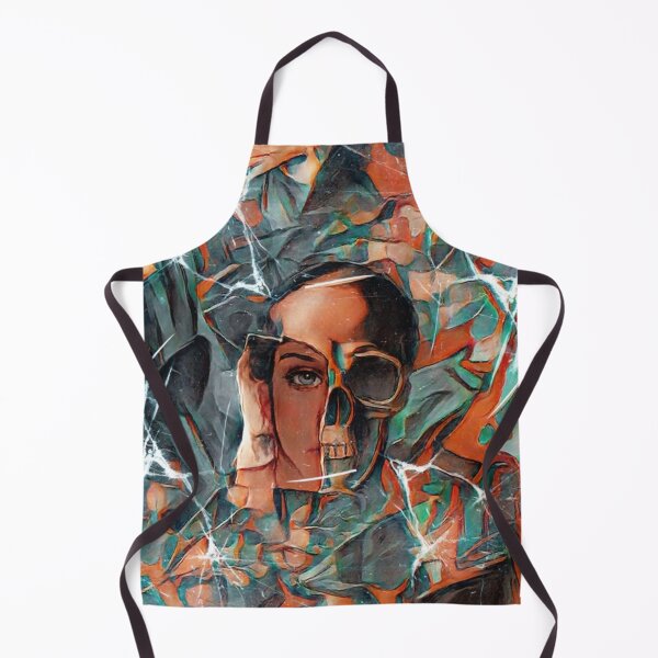 Item preview, Half Woman Half Skull Abstract designed and sold by pinkpapercup.