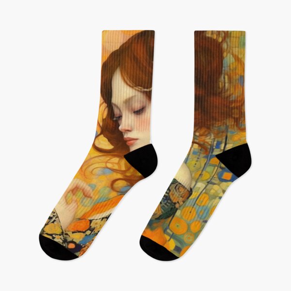 Artikelvorschau, Frauenporträt, inspiriert von Gustav Klimt, Ukiyo-E und Van Gogh Art entworfen und verkauft von BrandonArtWorld.
