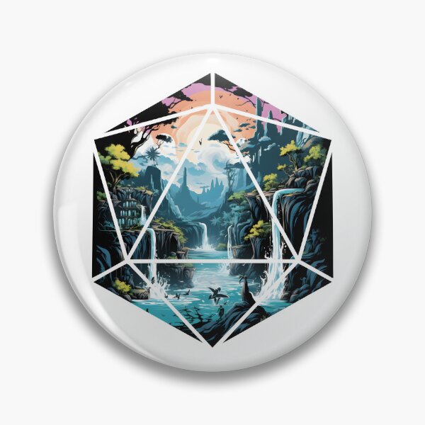 Item preview, A Whole World Inside The Dice | Fantasy Landscape Waterfalls designed and sold by AdventurerPack.