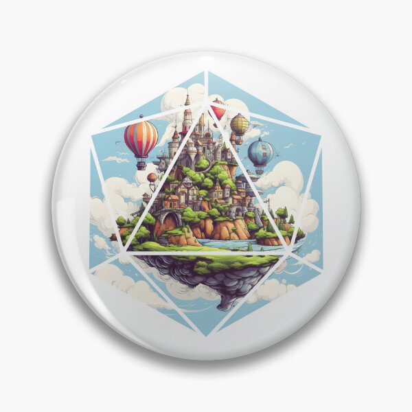Item preview, A Whole World Inside The Dice | Fantasy Landscape Sky City designed and sold by AdventurerPack.