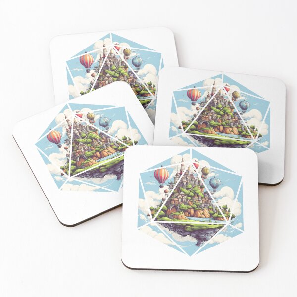 Item preview, A Whole World Inside The Dice | Fantasy Landscape Sky City designed and sold by AdventurerPack.