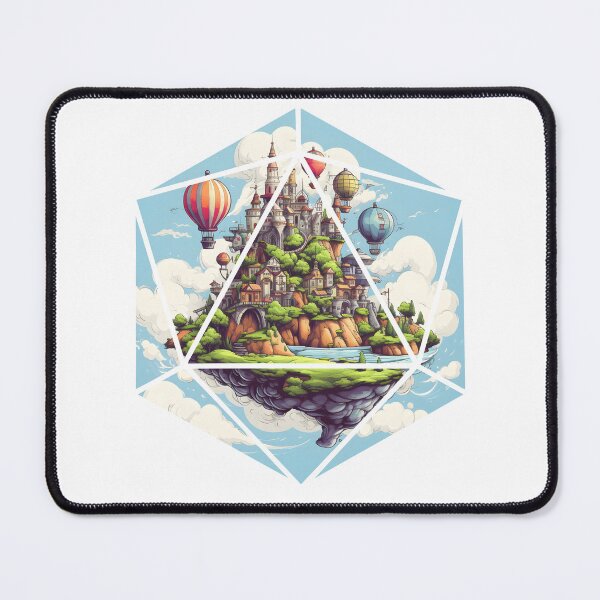 Item preview, A Whole World Inside The Dice | Fantasy Landscape Sky City designed and sold by AdventurerPack.