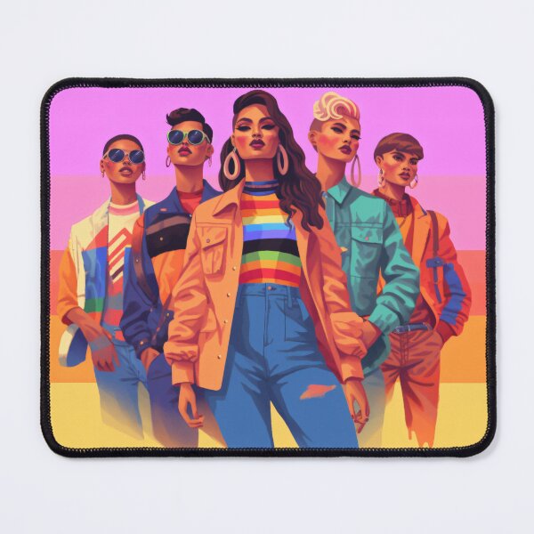 Item preview, LGBTQ+ individuals expressing their true selves through fashion, showcasing unique styles and celebrating individuality with a colorful and bold art style (#5) designed and sold by diverseme.