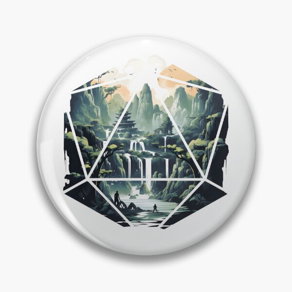 Item preview, A Whole World Inside The Dice | Fantasy Landscape Waterfalls designed and sold by AdventurerPack.