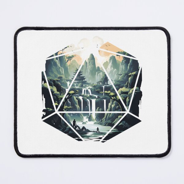 Item preview, A Whole World Inside The Dice | Fantasy Landscape Waterfalls designed and sold by AdventurerPack.