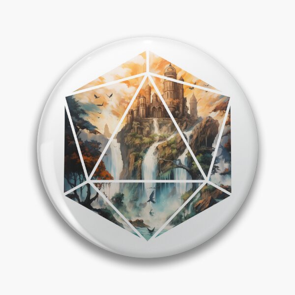 Item preview, A Whole World Inside The Dice | Fantasy Landscape Waterfalls designed and sold by AdventurerPack.