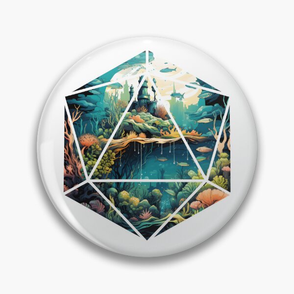 Item preview, A Whole World Inside The Dice | Fantasy Landscape Underwater Kingdom designed and sold by AdventurerPack.