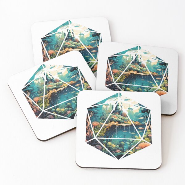 Item preview, A Whole World Inside The Dice | Fantasy Landscape Underwater Kingdom designed and sold by AdventurerPack.