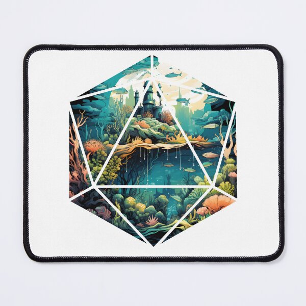 Item preview, A Whole World Inside The Dice | Fantasy Landscape Underwater Kingdom designed and sold by AdventurerPack.