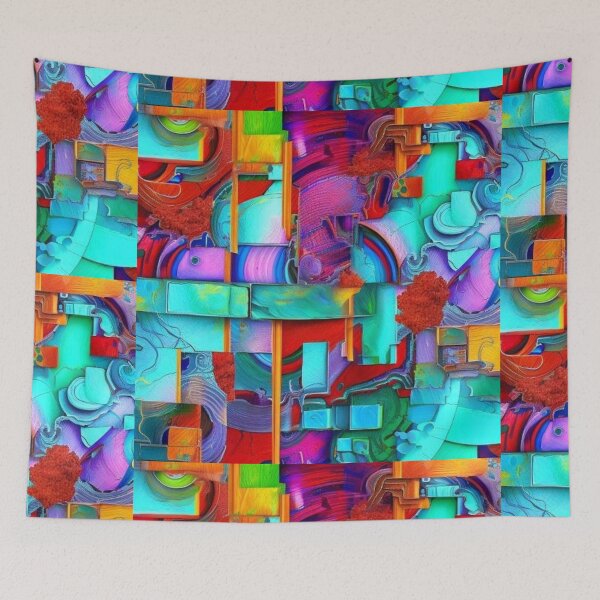 Item preview, Colorful Geometric Abstract Art designed and sold by pinkpapercup.