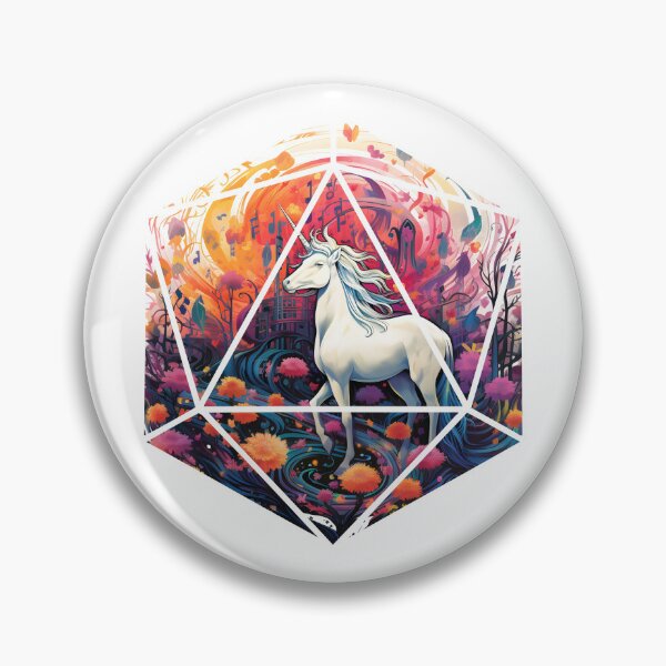 Item preview, A Whole World Inside The Dice | Fantasy Landscape Unicorn designed and sold by AdventurerPack.